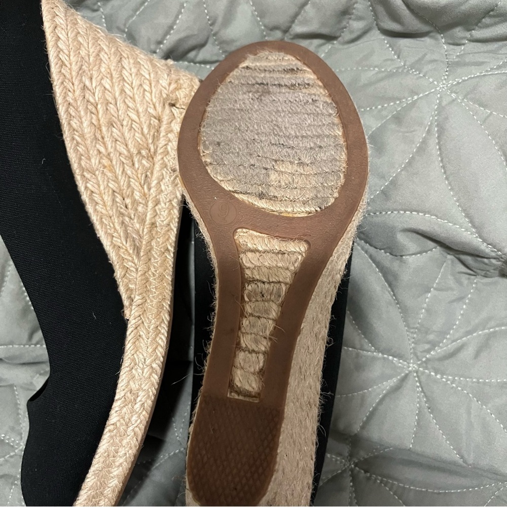 J Crew Canvas espadrille wedges Platform with Jute Size 9 - Picture 3 of 8